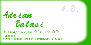 adrian balasi business card